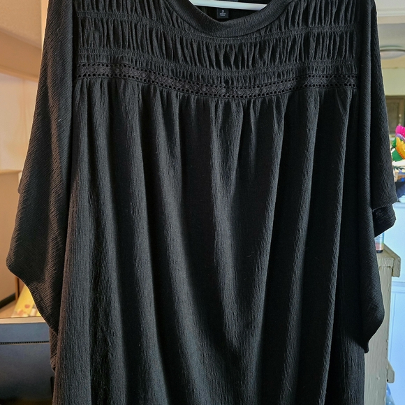 Torrid Black Smocked Blouse - Picture 1 of 2